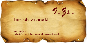 Imrich Zsanett névjegykártya
